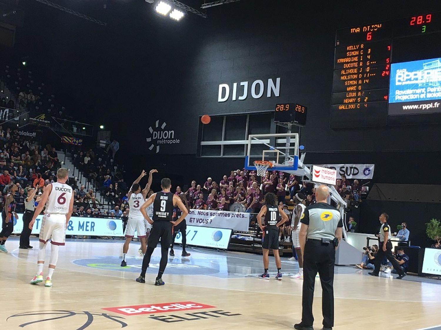 Les basketteurs dijonnais se sont inclinés ce mardi soir face à l'équipe de Lavrio
